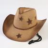Popular Western Cowboy Straw Hat Men's and Women's Fashion Shade Straw Hat Classic Outdoor Western Cowboy Hat