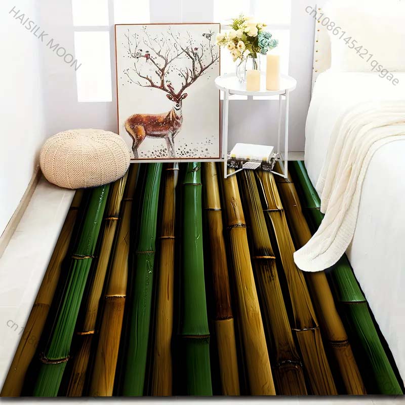 Tappeto Stampato in Bambù Multimisura per Camera da Letto Soggiorno Comodino Divano Tappetino per Pavimento Decorazione Moderna per la Casa Tappeto da Area Tappeto di Lusso