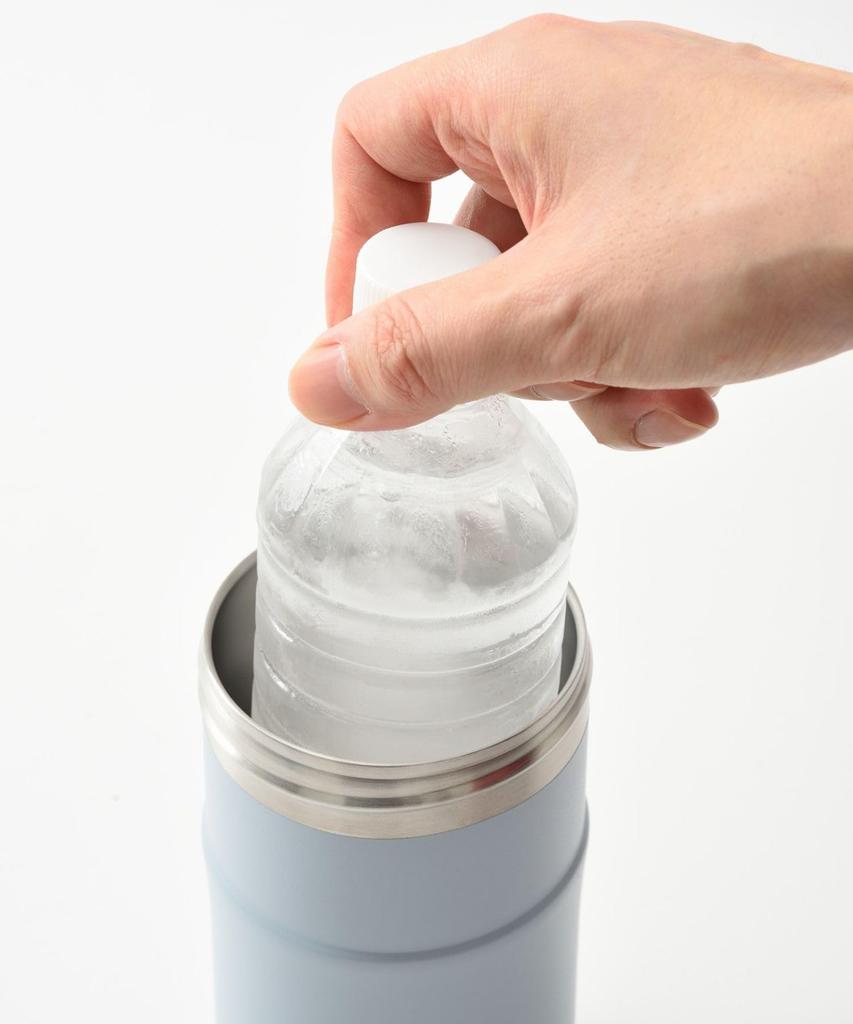 BRUNO Stainless Steel Water Bottle Holder with Double Vacuum Wall and Strap, Fits 500-650mL Water Bottles, White, BHK324-WH