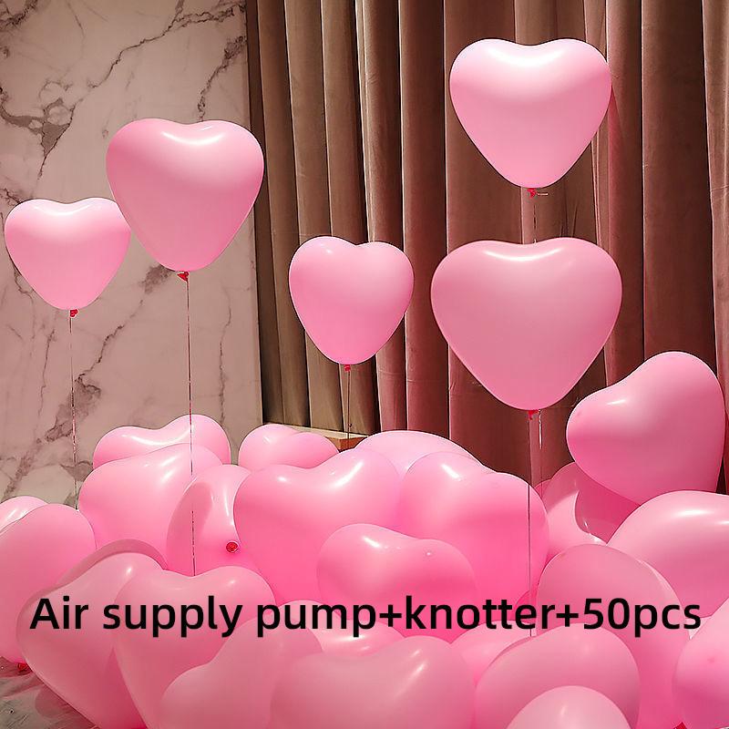 

Воздушный шар «Макарон» Воздушный шар в форме сердца Воздушный шар для украшения свадебной комнаты Qixi Воздушный шар «Любовь на день рождения» Air supply pump+knotter