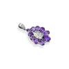 Natural Amethyst 925 Sterling Silver Teardrop Pendant