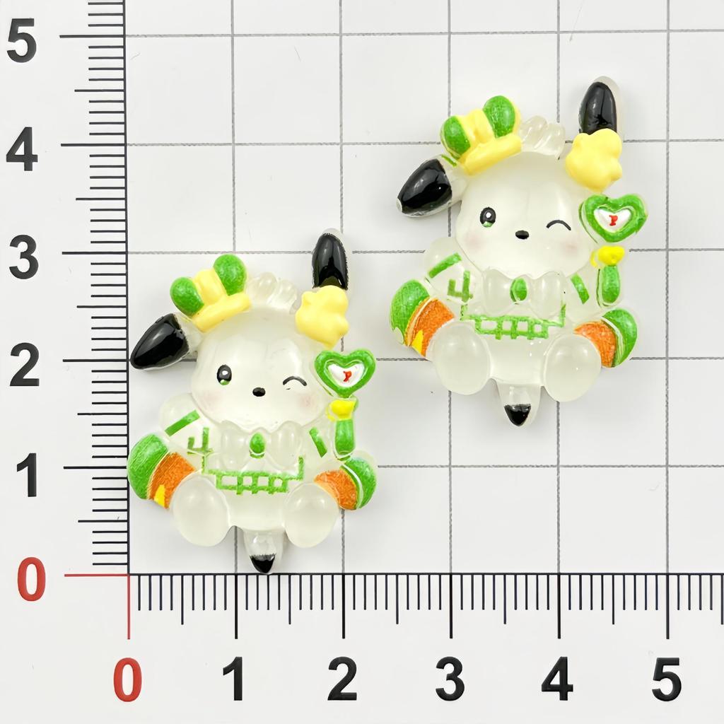 Sanrio Cartoon DIY Luminous Resin Accessories: Cream Glue Handmade Hair Clip, Keychain, Refrigerator Magnet, Phone Ornament.