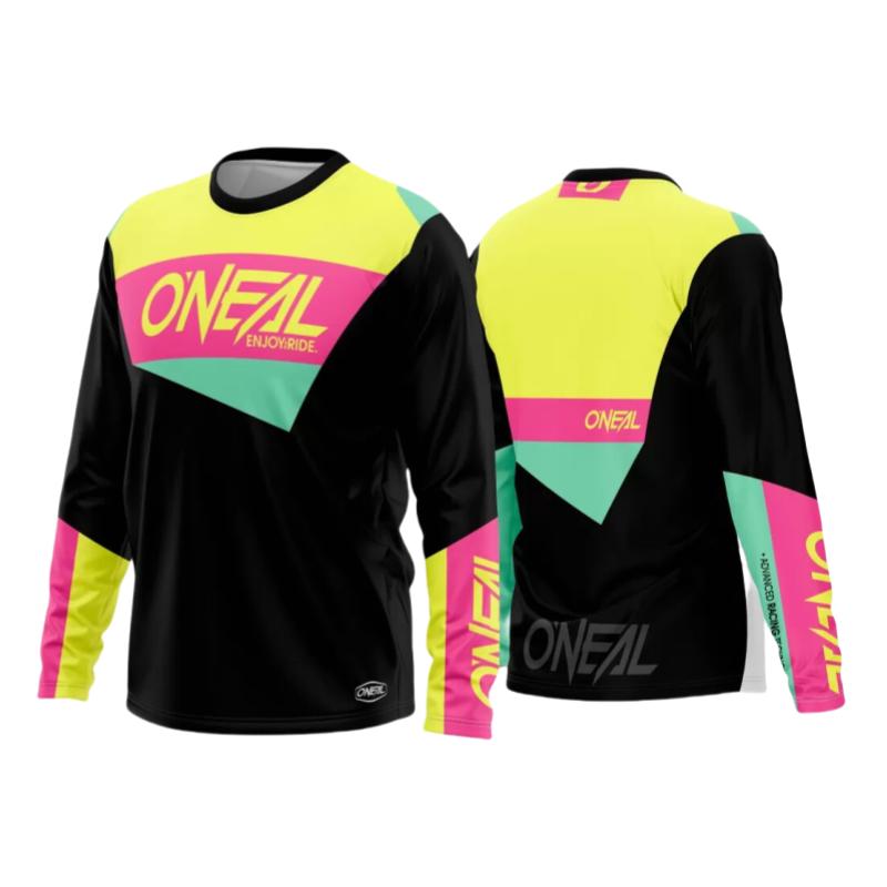 Printemps et Automne Col Rond Motocross Graphique Imprimé 3D Haut T-shirts Homme Manches Longues Décontractés à la Mode