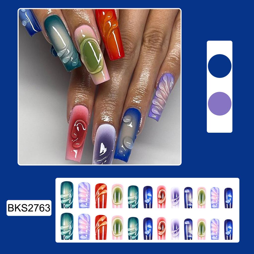 Wearing nail polish with Nis style nail patches, fake nail art, wearable hot girl nail patches