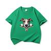 Kids Cotton T Shirt Adorable Whippet Dog Zipper Print Crew Neck Short Sleeve Tee Casual Breathable Boys Girls Summer Tops