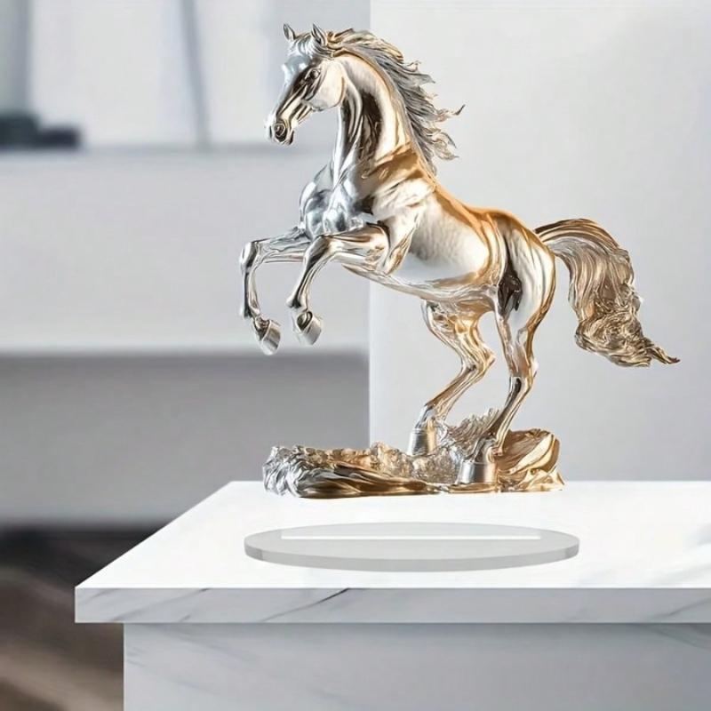 Elegant 2D Acrylic Horse Statue, NOT 3D!!!! - Classic Flat Design, No Potricate Detailing, Horse Lover Gifts