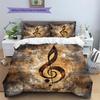 Musical instrument notes  Pattern Bedding Quilt Set Quilt Cover Pillowcase Home Decoration  Gift (1 * duvet cover + 2 * pillowcase, without core)