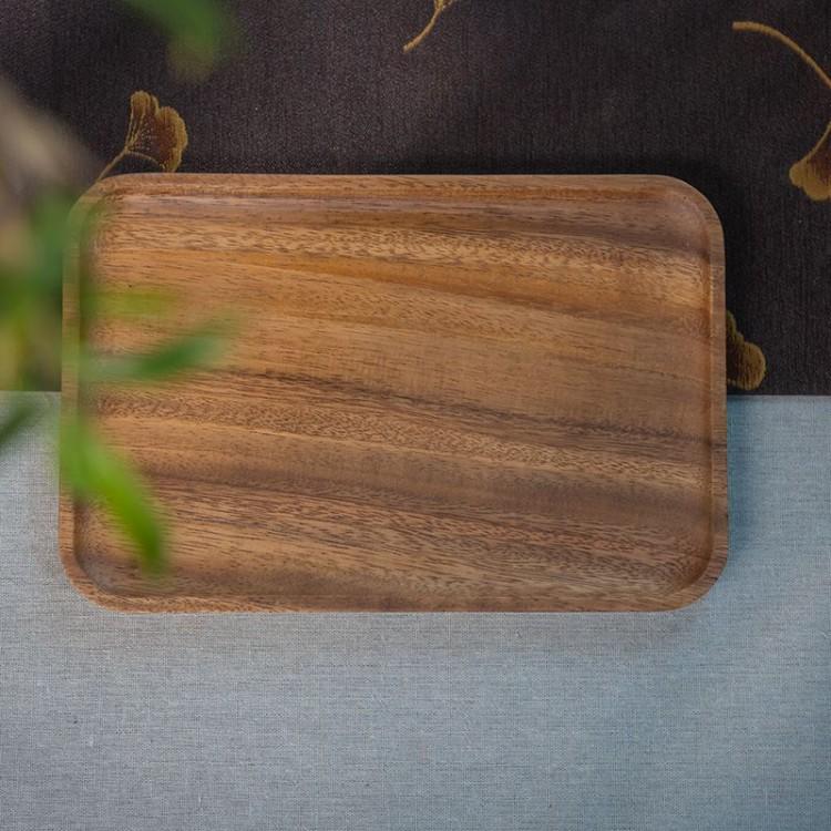 Solid Wood Coffee Table Snack Tray - Chinese Style Nut & Candy Box