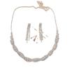 Claw Chain Necklace Earrings Set Two-piece Set Woven Neck Chain Collarbone Chain Dinner Accessories Women