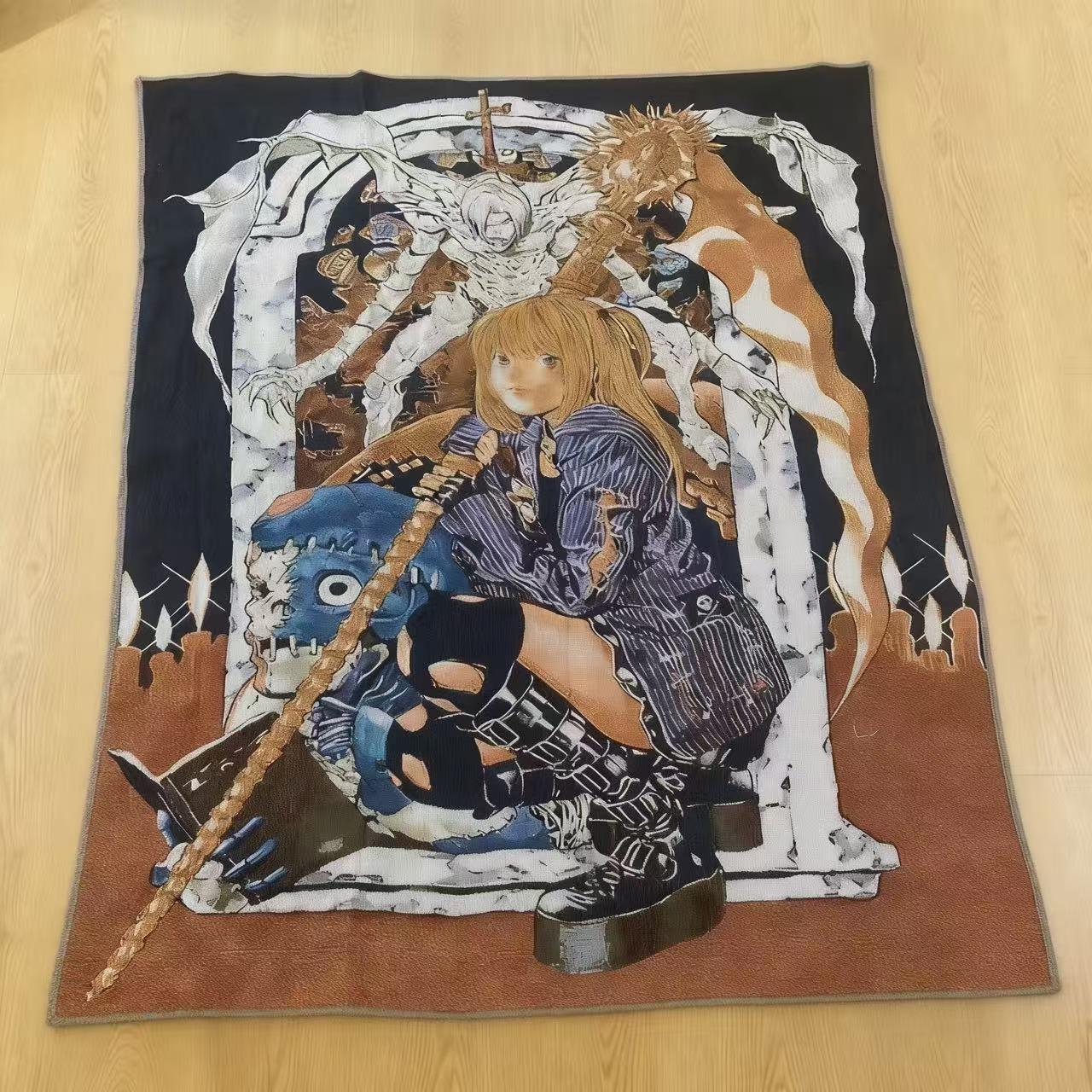 

Japanese Anime Manga Weekly Shonen Jump Death Note Misa Amane Hippie Print Tapestry Bohemian Wall Hanging Backdrop Bedroom Dorm 74x94cm(29x37in)