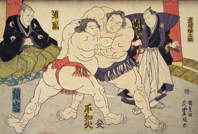 300-piece Jigsaw Puzzle Sumo Wrestling Nishikie [Bout Illustration] (26x38cm) 300-145