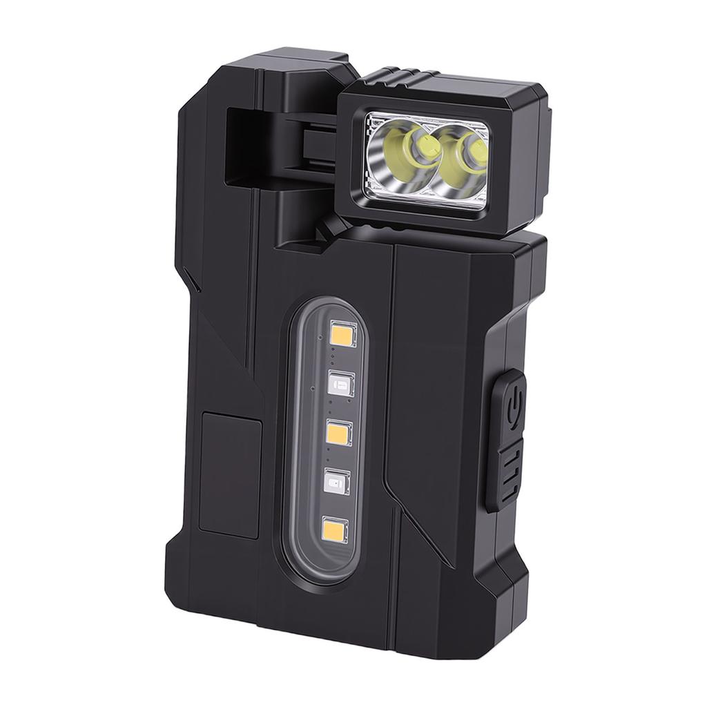 Pocket Flashlight 180 Deg Rotating Head Magnetic Rechargeable Mini Flashlight Work Light with Digital Display for