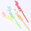4PCS Flamingo Sipper Drink Straw PVC Soft Plastic Sipper Bar Birthday Party Restaurant Art Sipper