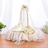 Wedding Flower Basket Handbasket Romantic Fairy Lace Flower Baskets for Banquet Celebrations Engagement Ceremony Wedding Parties