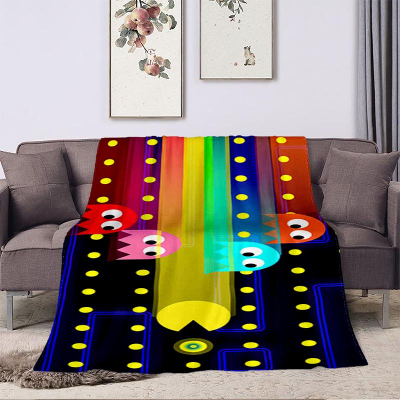 

1PC Game Elements printed blanket, all season lightweight home office outdoor nap multifunctional blanket A4 80cm x 120cm