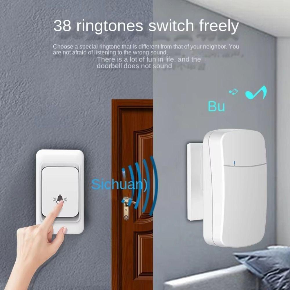 Waterproof Door Ling Call Equipment EU/US/UK Plug Wireless Doorbell Kit  Classroom