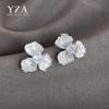 Luxurious Zircon Petal Earrings: Elegant, High-End Micro-Paved Crystal Jewelry