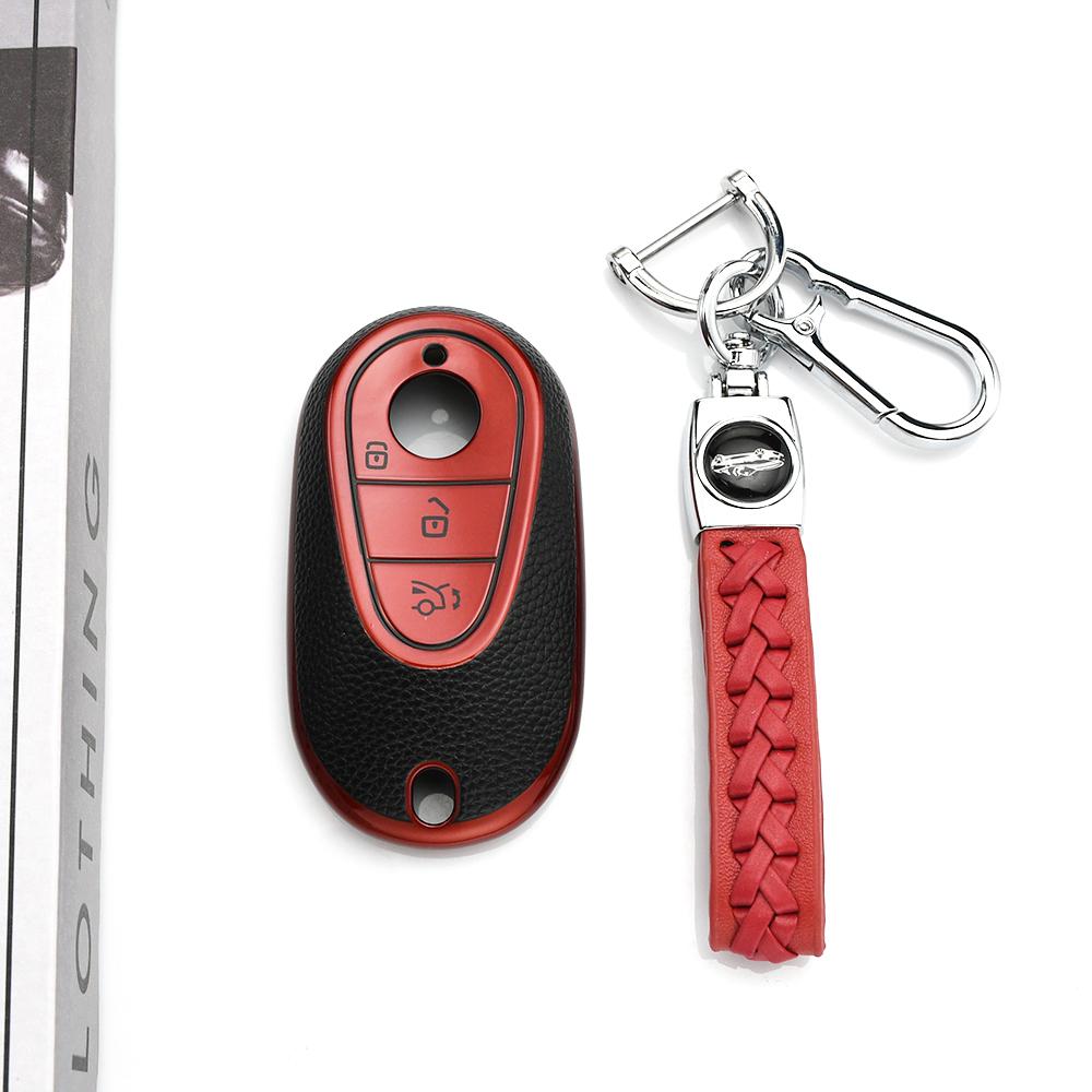 Shell Fob Keychain Accessories For Mercedes Benz E300 C260 C300 S450 S500 S400 C E S Class Glc W206 W223 W214 Car Key Case Cover