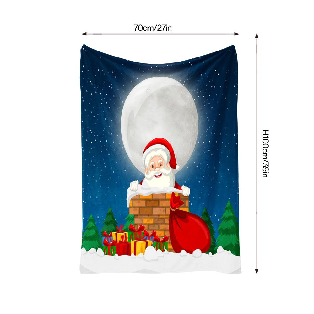 TU Christmas Throw Blanket Cozy Reindeer Santa Claus Holiday Decor Festive Gift Xmas Bedding Soft Warm Home Decoration Holiday S