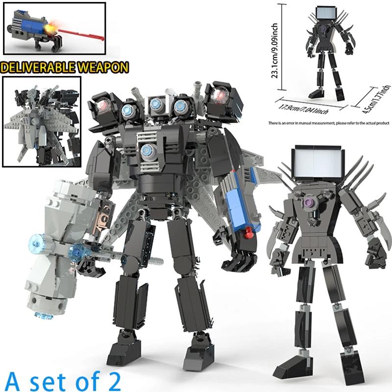 Moc Skibidi Toilet Figurky Modelové Kostky Titan Kameraman Speakerman Stavebnice Párty Halloweenská Dekorace Dárky pro Kluky