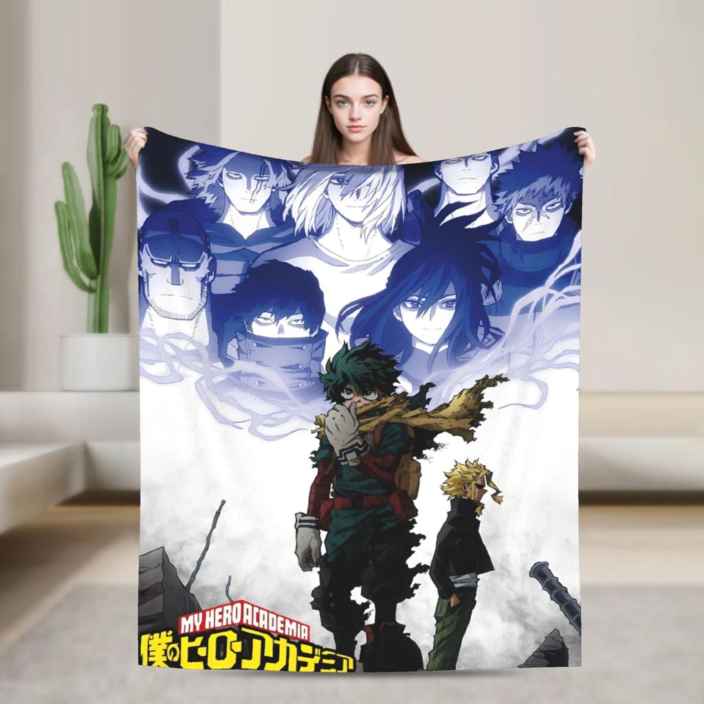 My Hero Academia Class 1-A Blanket Flannel Winter MHA Anime Multifunction Super Soft Throw Blankets for Couch