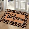 Leopard Print Welcome Entrance Doormat Washable Indoor Outdoor Carpet Non-Slip Hallway Bath Rug Home Decoration Carpet Gift