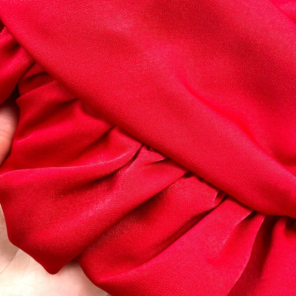 RUGOD High Quality Sexy V-neck Dress Spring 2025 New Slim Slim Pleated Ruffle Hip Wrap Short Dress Single-breasted