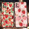 Handyhülle für Oneplus 13R 12R 13 12 10T 10R Nord N100 N200 N10 10 9 9R 9RT CE 2 Z Pro Weiches TPU Erdbeere & Kleines Blumenmuster Rosa