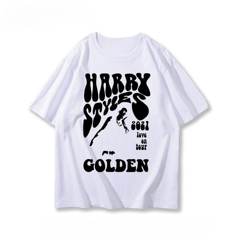 2026 SpringSummer Harry Styles Hari Styles Short Sleeve Mens and Womens Summer British Simple Print TShirt Trend