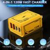 4 Ports 120W Charger Adapter 2 USB + 2 Type-C Fast Charging Charger Adapter for Iphone Xiaomi Samsung Huawei