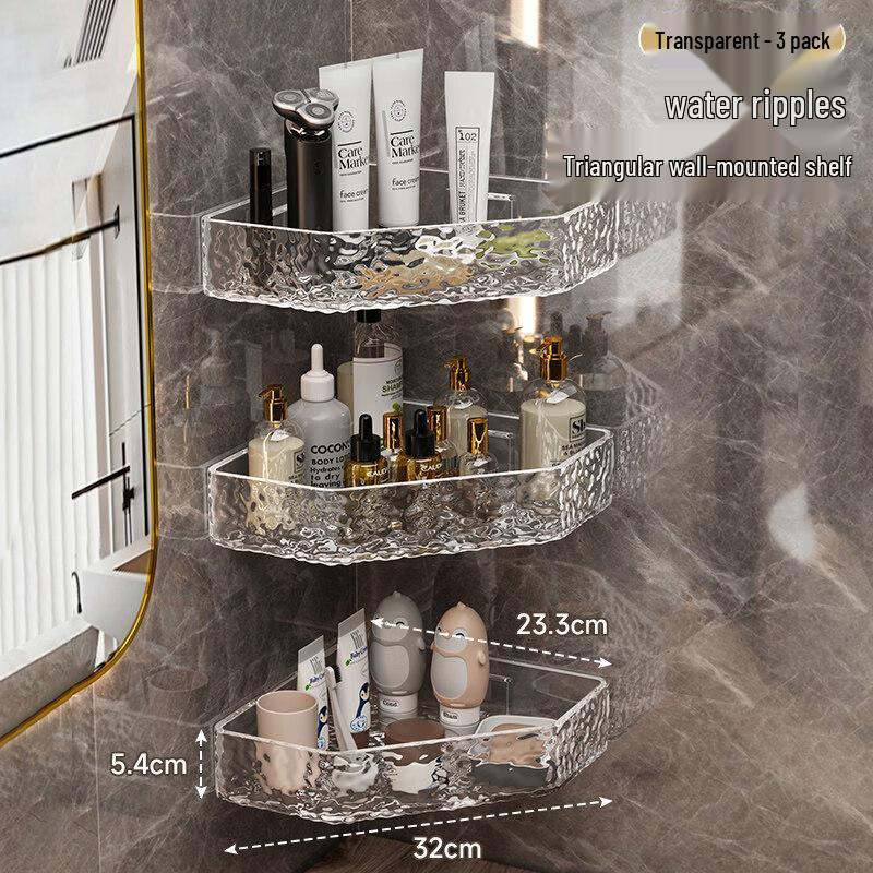 Acrylic Punch-Free Bathroom Shelf