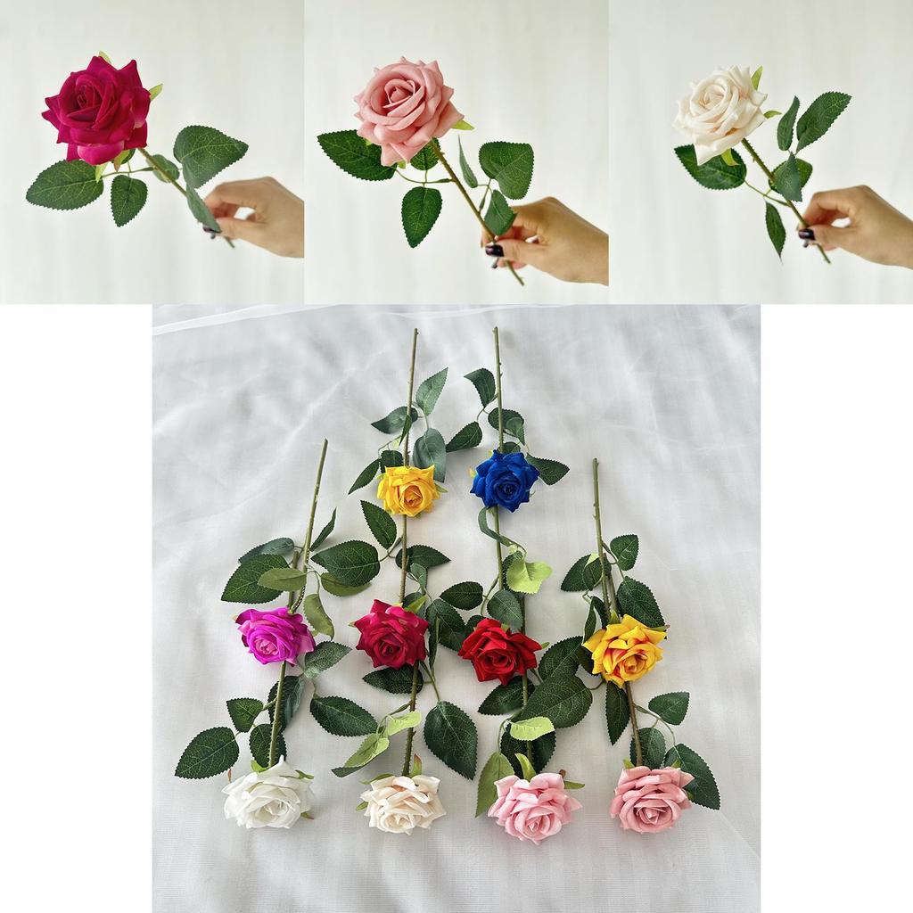 Classic Romantic Rose Handcraft Artificial Flowers For Wedding Party And Home Decoration