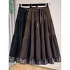 Melaleuca Pleated Plaid High-Waist Ruffle Skirt - Women's Plus Size, Autumn 2026