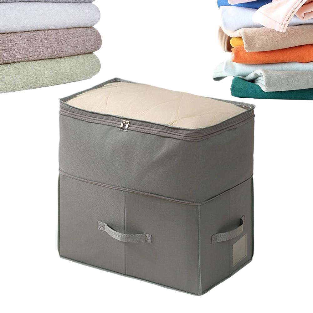 Under Bed Storage Bins Large Capacity Foldable Dustproof Box Under Bed Storage For Quilts Blankets Seasonal Clothing Bedding