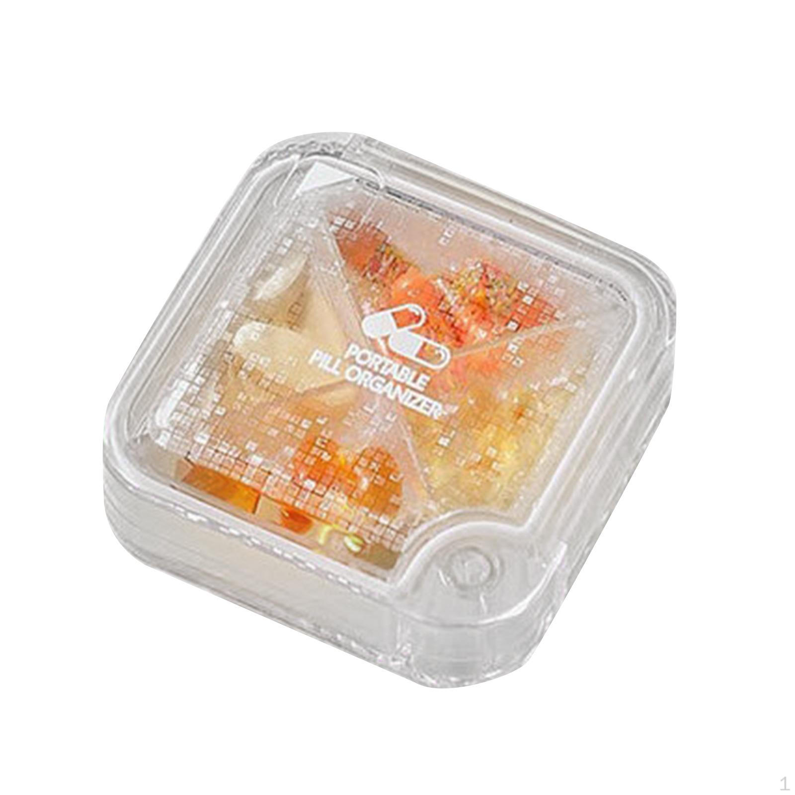 

Футляр для таблеток на каждый день, небольшой контейнер, прочный с перегородкой, водонепроницаемый, в коробке для путешествий белый