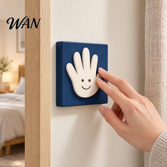 Switch Plate Cover 3D Printed High Five Light Covers, Decorative Palm Whimsical Home Soft Furnishings Plate, Creative Wall Outlet Covers Faceplate for