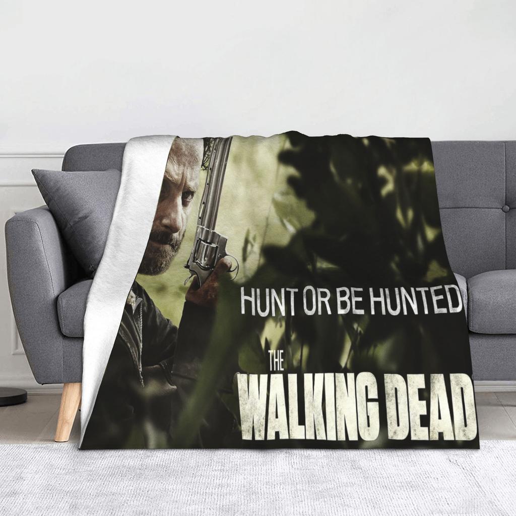 The Walking Dead Horror Movie Blanket Fleece Rick Grimes Daryl Dixon Carl Comic Warm Throw Blanket for Bedding Couch Bed Rug
