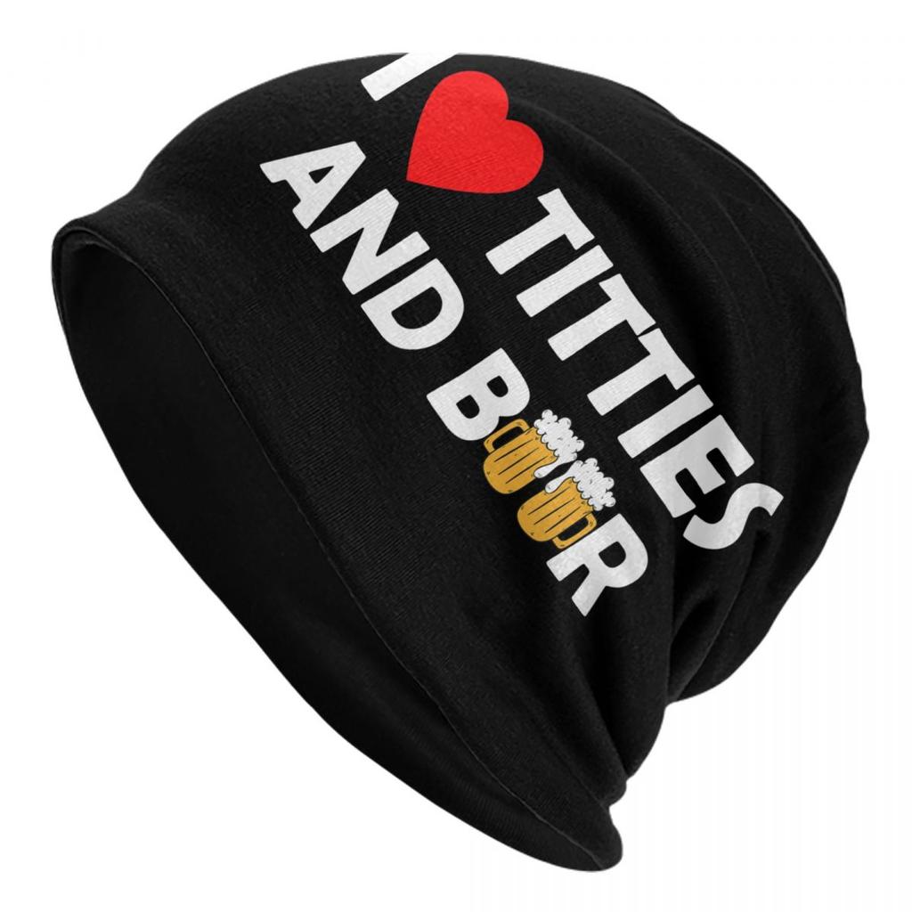 Funny Beer Design Skullies Beanies Caps Unisex Winter Warm Knit Hat Women Unisex Adult Alcohol Lover Bonnet Hats Outdoor Ski Cap