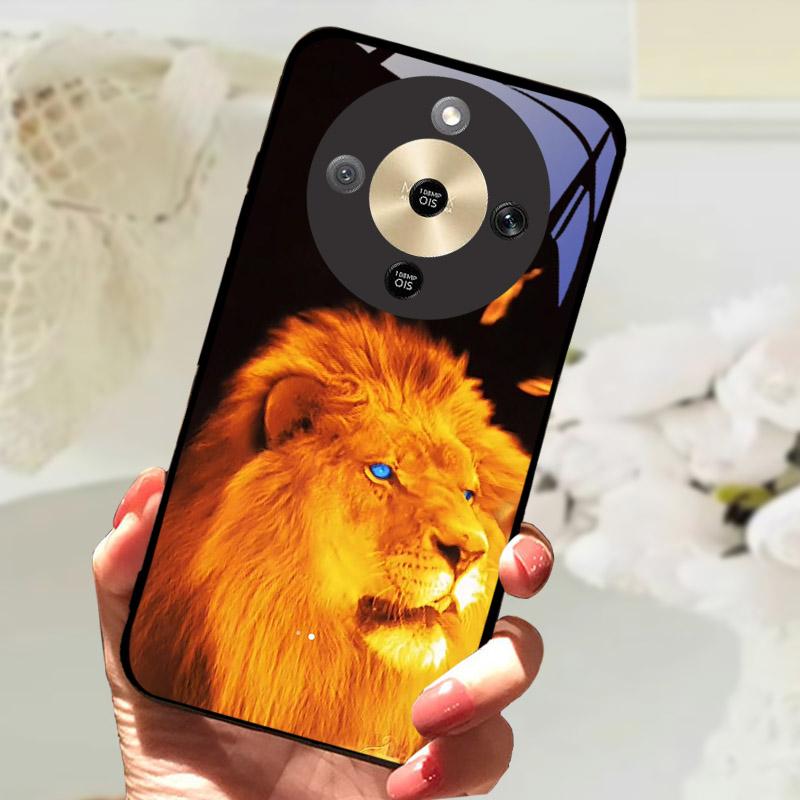 For Honor X9d 5G Case Fashion Painting Tempered Glass Shockproof Phone Case For Honor X9 D HonorX9D Back Cover Fundas Bumper