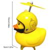 Rubber Duck Toy Car Ornaments Yellow Duck Car Dashboard Decorations Cool Duck with Propeller Helmet