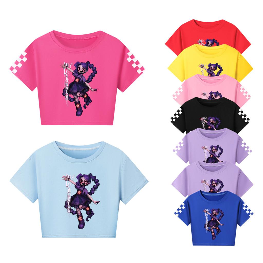 5583 Kids Girls Lily Lovebraids Print Short Style T-Shirt