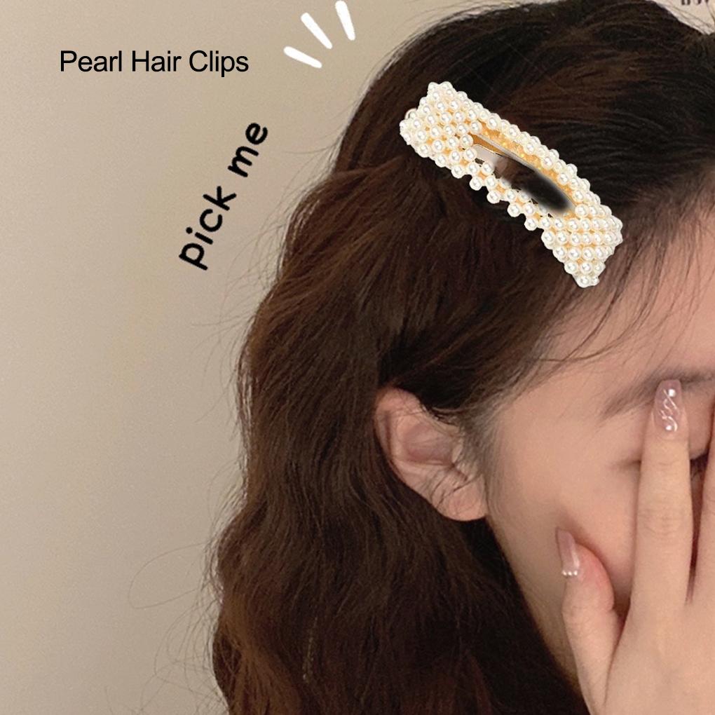 Woman Pearl Portable Hairclips Decoration Hairpin Fashion Hair Clip Hair-styling Wedding Birthday Headwear Accessory