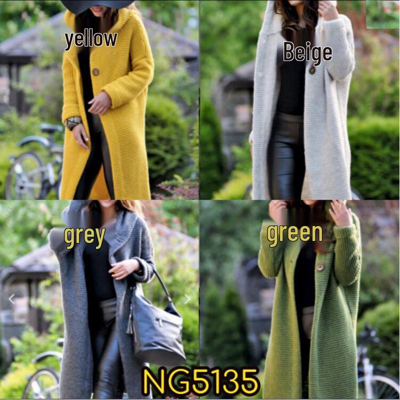 Spring 2024 Women's Hooded Cardigan Sweater Knitwear