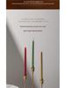 Gold Spiral Candlestick for Romantic Candlelight Dinner - Long, Smokeless, White Candle