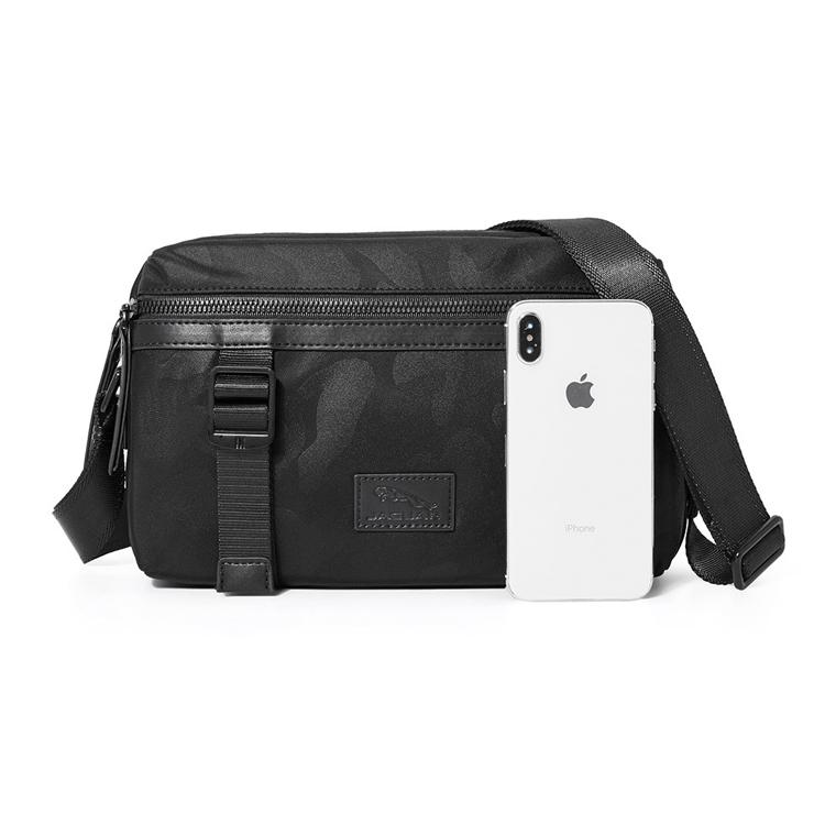 New JAGUAR Fabric Messenger Bag, Crossbody Bag, Shoulder Bag Regular Men's Black JA1T1201153201