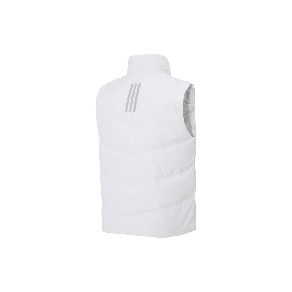Adidas Three-Stripe Windproof Stand Collar Down Vest Men Outerwear White IS0369