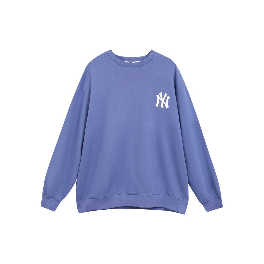 New MLB Simple Logo Overfit Sweatshirts Unisex Blue 31MT21941-50U
