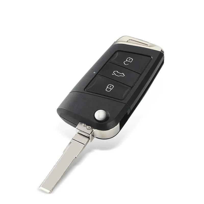 KEYYOU For Volkswagen VW Golf 4 5 Jetta Passat CC Tiguan Polo Beetle Skoda Flip Folding Remote Key Shell Fob 3 Buttons Car Key