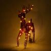 Christmas Deer Figurine with Led Light Night Lamp Decorative Crafts Props for Wedding Birthday New Year Photo Props