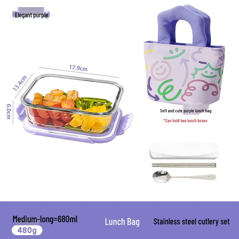 AQ High Borosilicate Glass Lunch Box Set
